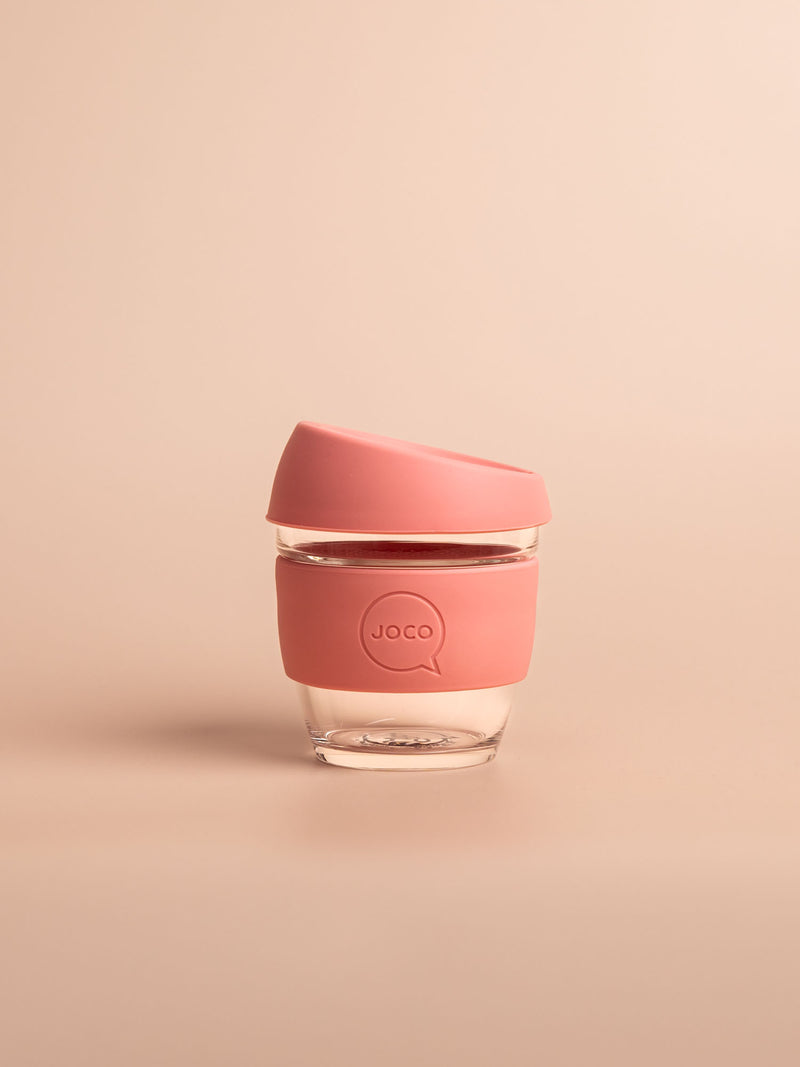 JOCO Reusable Glass Cup - Terracotta