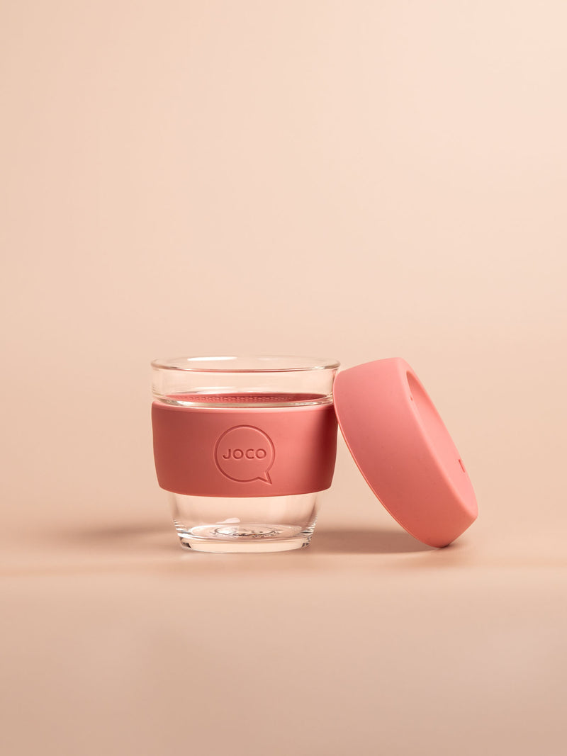 JOCO Reusable Glass Cup - Terracotta
